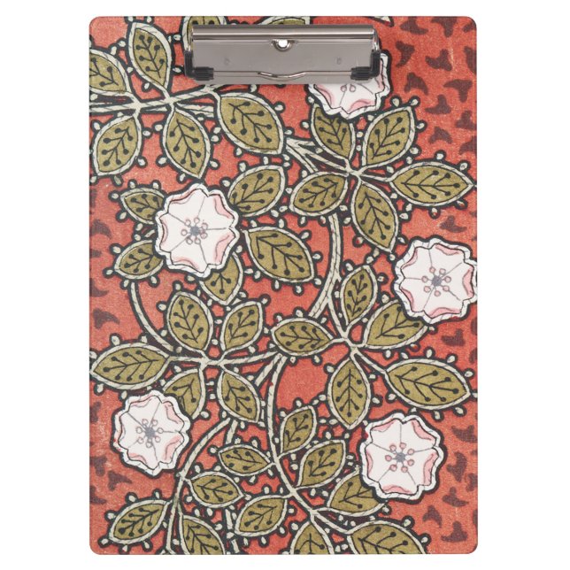 Porte-bloc Fleur d'illustration Rose sauvage Vintage (Devant)