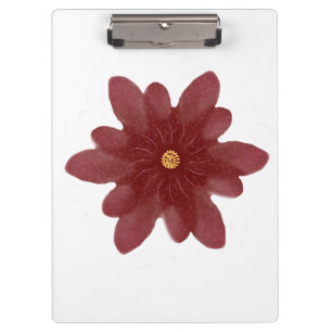 Porte-bloc Fleur élégante de velours rouge sur fond noir Fl