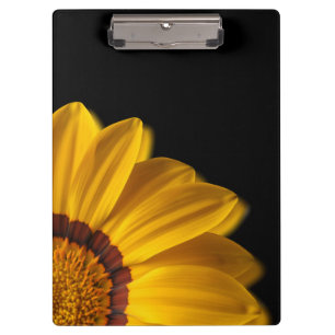 Porte-bloc Fleur jaune sur arrière - plan noir