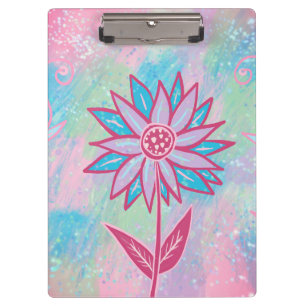 Porte-bloc Fleur Pastel à main mignonne
