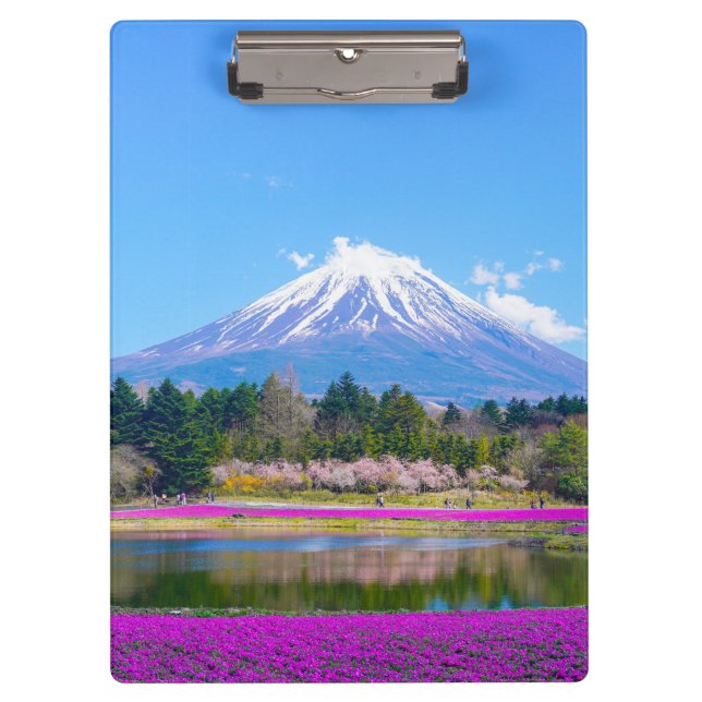 Porte-bloc Fleur rose du lac Fuji (Devant)