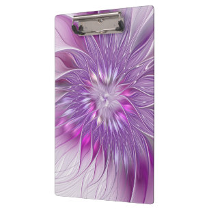 Porte-bloc Fleur Rose Violet Passion Abstrait Art Fractal