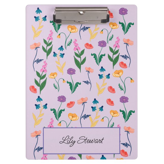 Porte-bloc Fleur sauvage Lavender Porte - bloc personnalisé (Devant)