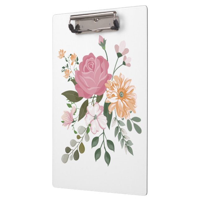 Porte-bloc Fleurs aquarelle (Gauche)