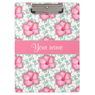Porte-bloc Fleurs assez roses de ketmie