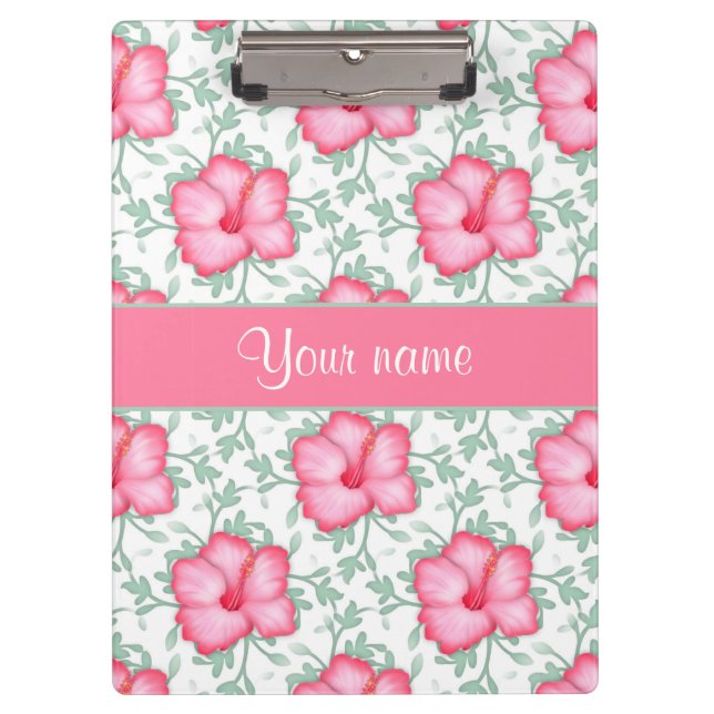 Porte-bloc Fleurs assez roses de ketmie (Devant)