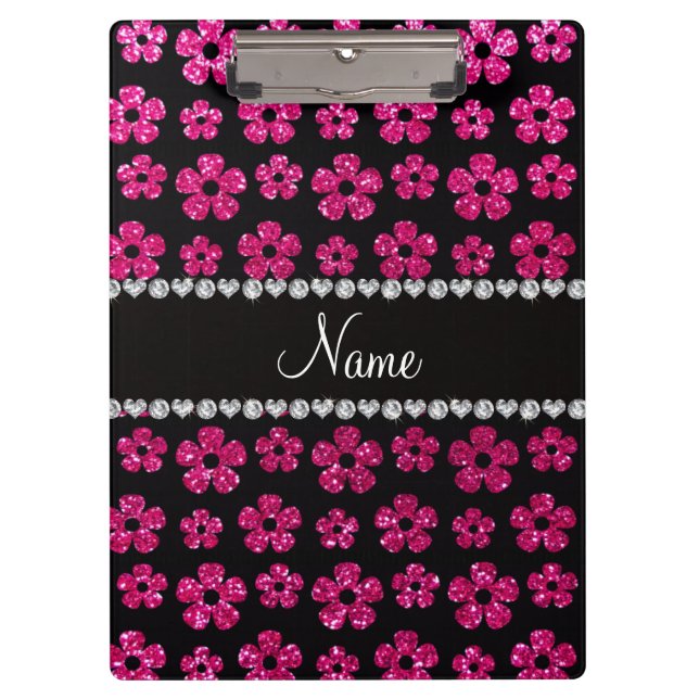 Porte-bloc Fleurs au néon nommées faites sur commande de (Devant)