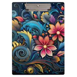 Porte-bloc Fleurs colorées
