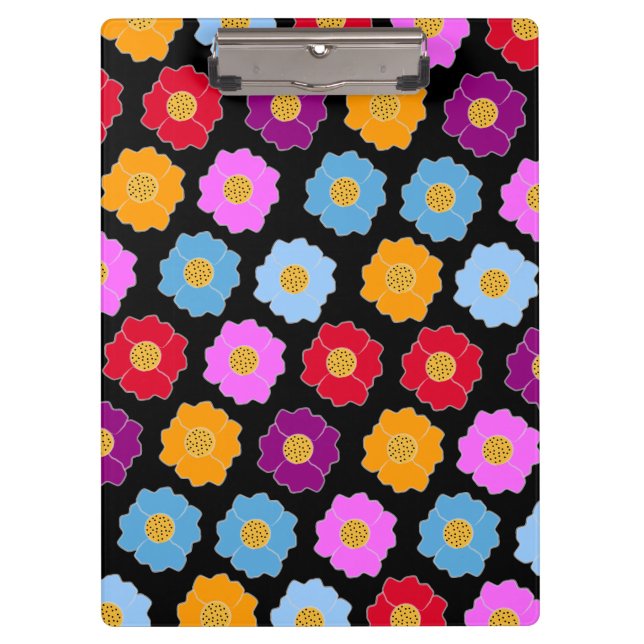 Porte-bloc Fleurs colorées motif (Devant)