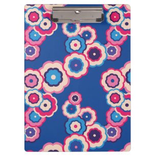 Porte-bloc Fleurs colorées rétro des années 60