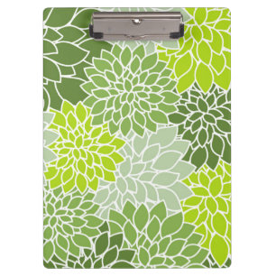 Porte-bloc Fleurs Dahlia, Motif De Fleurs, Dahlia Verte