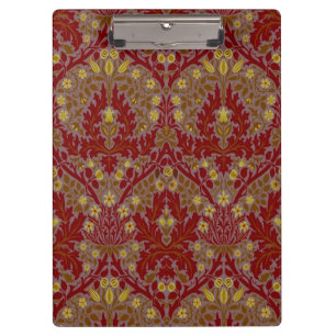 Porte-bloc Fleurs d'Automne Vintage Rouge Or William Morris