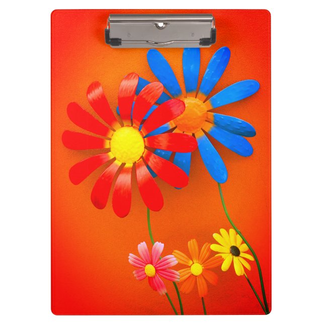 Porte-bloc Fleurs de jardin en métal (Devant)