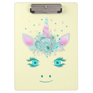 Porte-bloc Fleurs de Licorne Mignonne Fabuleuse Visage 1