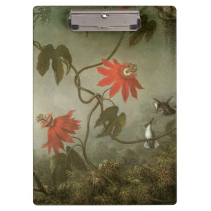 Porte-bloc Fleurs de passion et colibris par Martin J Heade