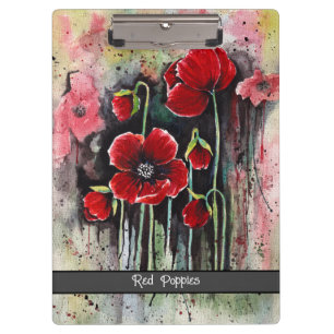 Porte-bloc Fleurs De Pavot En Aquarelle