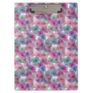 Porte-bloc Fleurs de printemps pastel vert et rose vintage