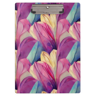 Porte-bloc Fleurs de printemps peintes vibrantes à l'aquarell