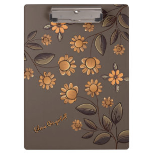 Porte-bloc Fleurs d'or