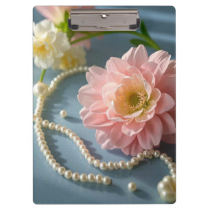 Porte-bloc Fleurs élégantes et perles