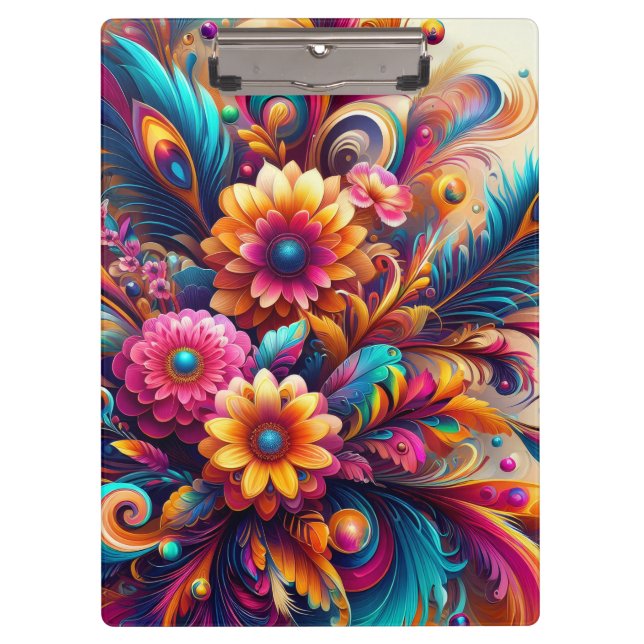 Porte-bloc Fleurs et Plumes (Devant)