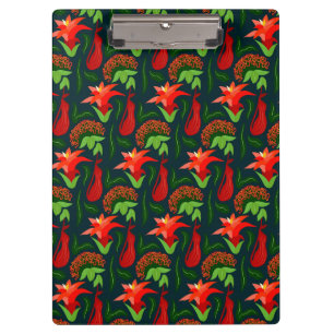 Porte-bloc Fleurs Exotiques Colorées Motif de Feuilles