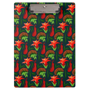 Porte-bloc Fleurs Exotiques Colorées Motif Feuilles