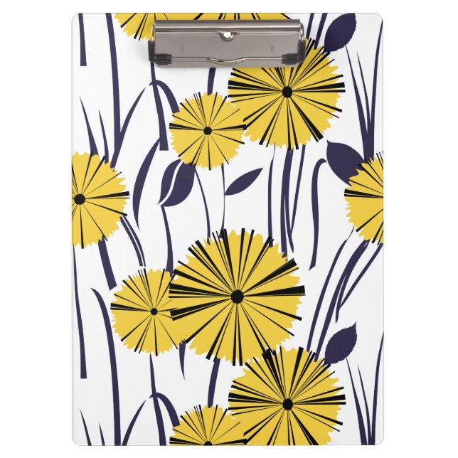 Porte-bloc Fleurs jaunes (Devant)