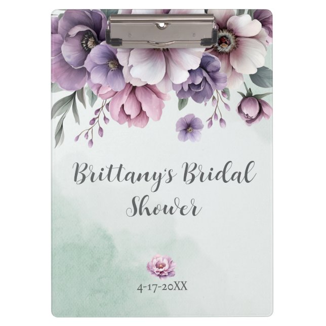 Porte-bloc Fleurs Lavande et Vertes pour Réception de Mariage (Devant)