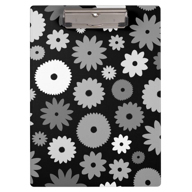 Porte-bloc Fleurs monochromes grand motif (Devant)