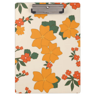 Porte-bloc Fleurs Oranges, Motif Floral, Motif De Fleurs
