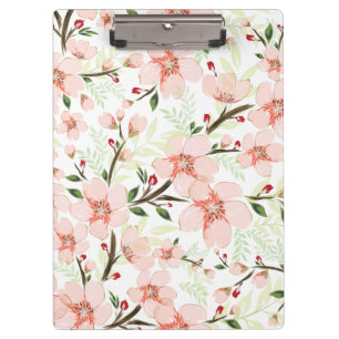Porte-bloc Fleurs roses