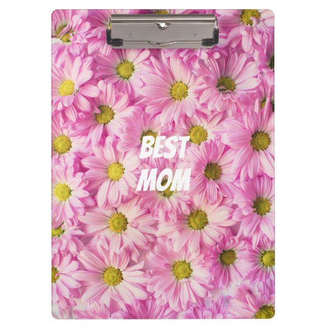 Porte-bloc Fleurs roses avec texte (Devant)
