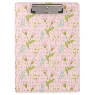 Porte-bloc Fleurs roses Feuilles vertes Jardin floral Printem