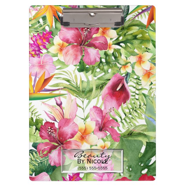 Porte-bloc Fleurs tropicales et Feuille Hawaiian Floral Custo (Devant)