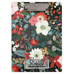 Porte-bloc Fleurs Vintage Moderne Chic Sombres Florales Funky