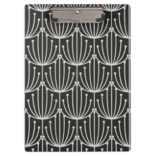 Porte-bloc Floral Abstrait vintage en Motif noir et blanc