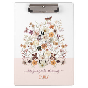 Porte-bloc Floral botanique Fleur sauvage en pressage