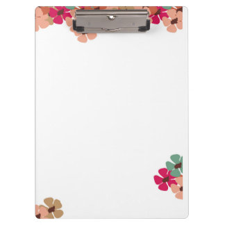 Porte-bloc Floral Clipboard with Colorful Blooms