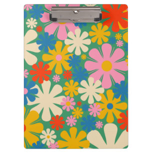 Porte-bloc Floral coloré super des années 60 les années 70 Fl