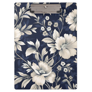 Porte-bloc Floral en bleu