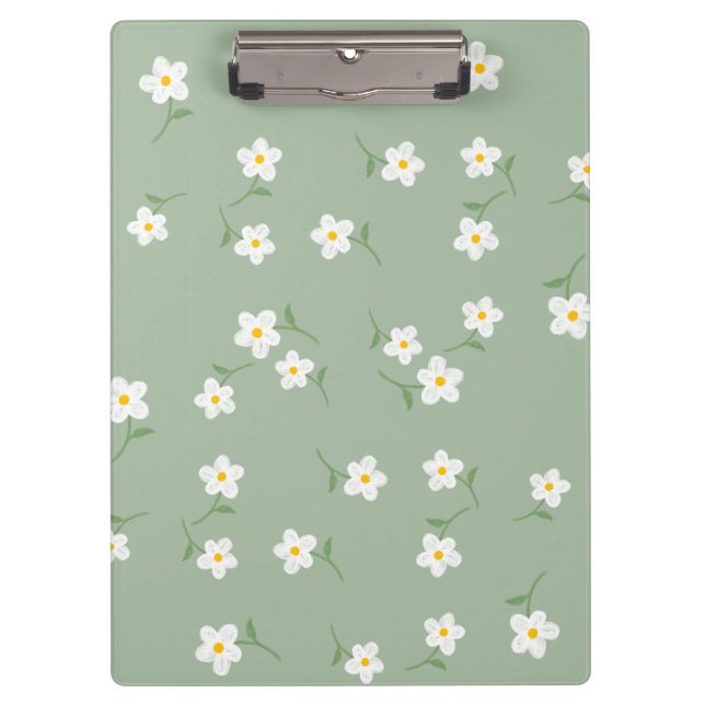 Porte-bloc floral Marguerite Sage  (Devant)