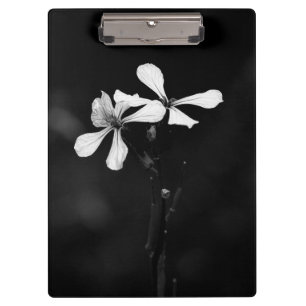 Porte-bloc floral noir et blanc minimaliste
