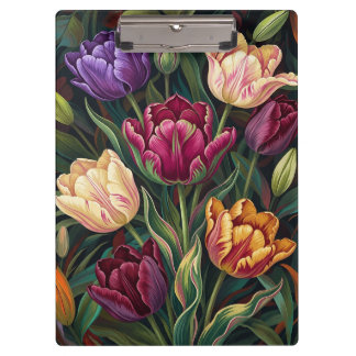Porte-bloc floral Tulipes Colorées