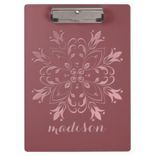 Porte-bloc Flore moderne Rose or fleurie