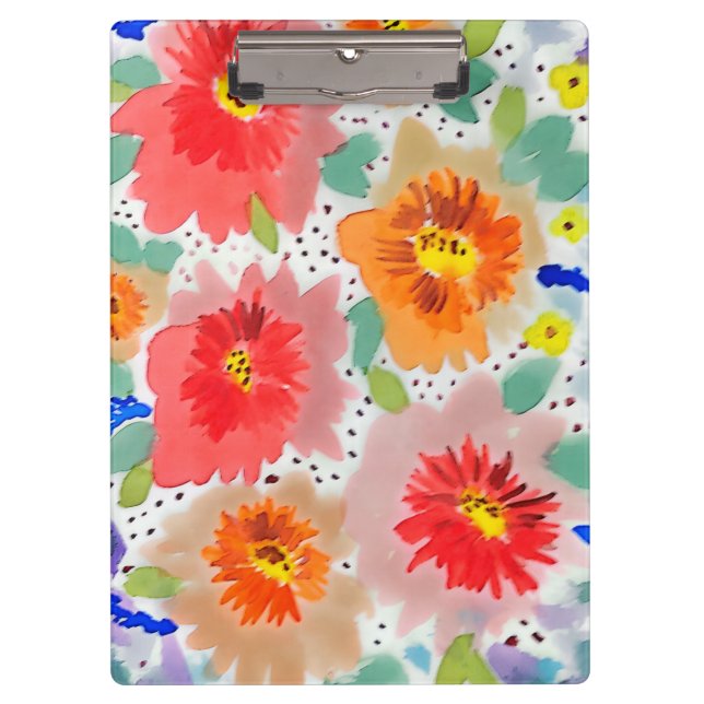 Porte-bloc Flores rojas  (Devant)