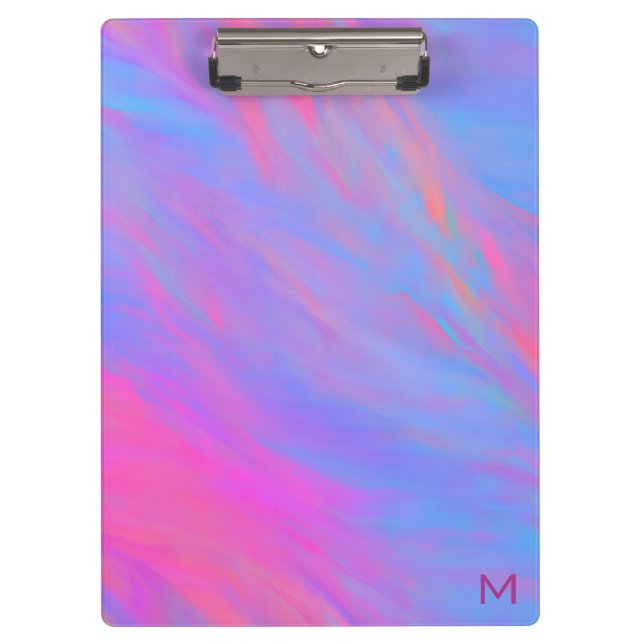 Porte-bloc Flux Abstrait d'encre néon (Devant)