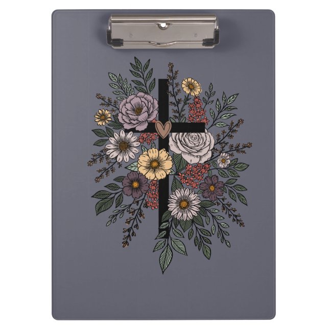Porte-bloc Foi et fleurs (Devant)