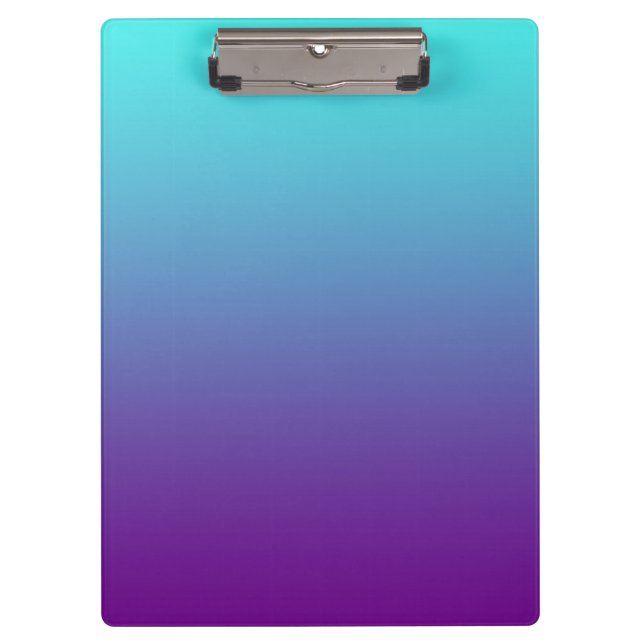 Porte-bloc Fond dégradé simple bleu turquoise violet (Devant)