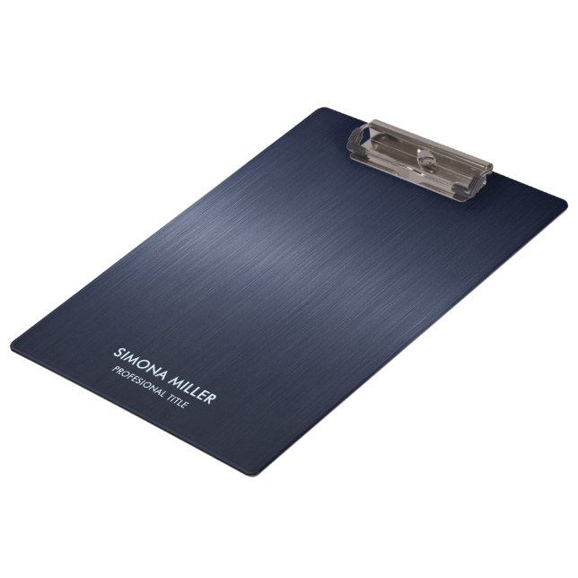 Porte-bloc Fond métallisé bleu marine (Incliné)